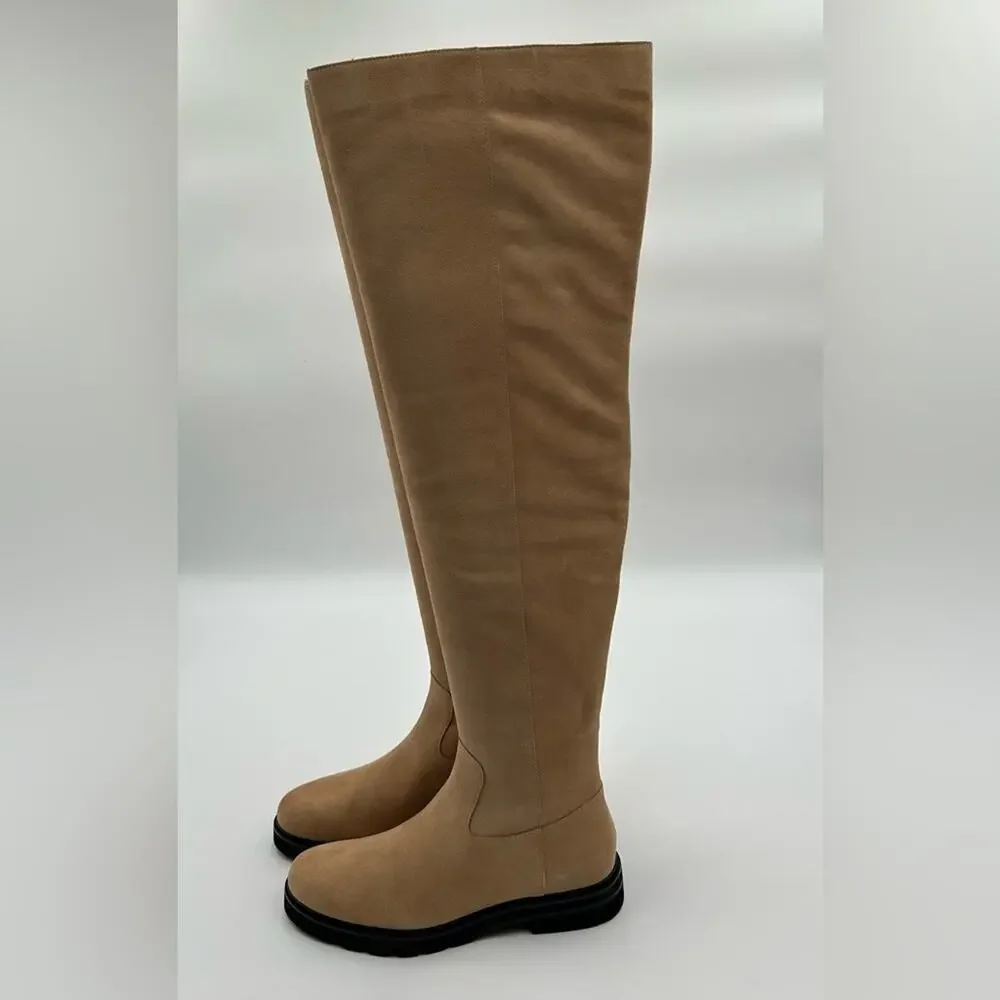 Stuart Weitzman Over-the-Knee Boots Sand Color Size 8 B NWT